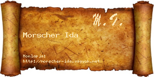 Morscher Ida névjegykártya